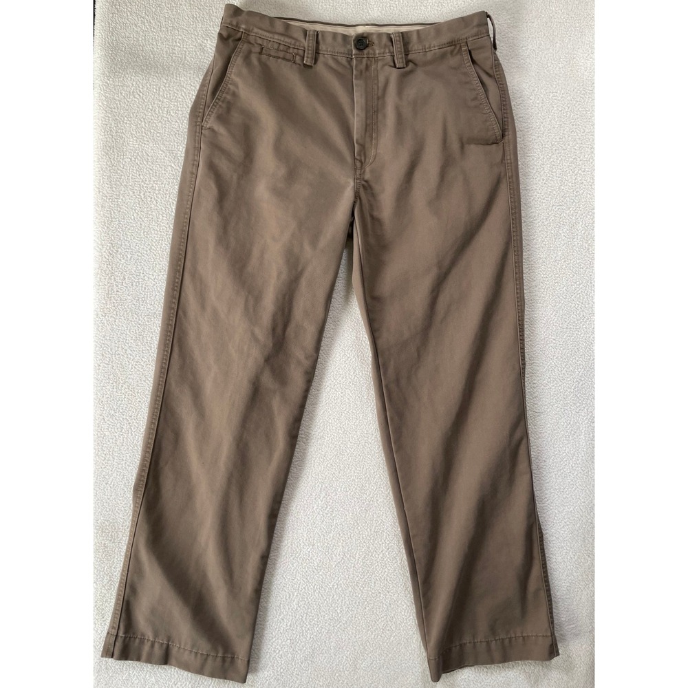 Live Comfortable By Levi Men 33x32 Chino Pants Brown Straight Leg Recycled Twill